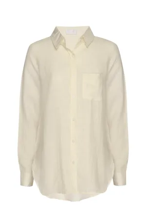 Monaco Linen Shirt - Ivory Monday Swimwear