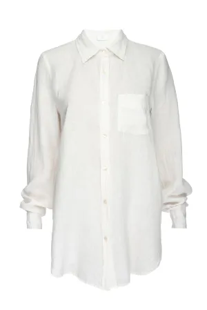 Monaco Linen Shirt - White Monday Swimwear