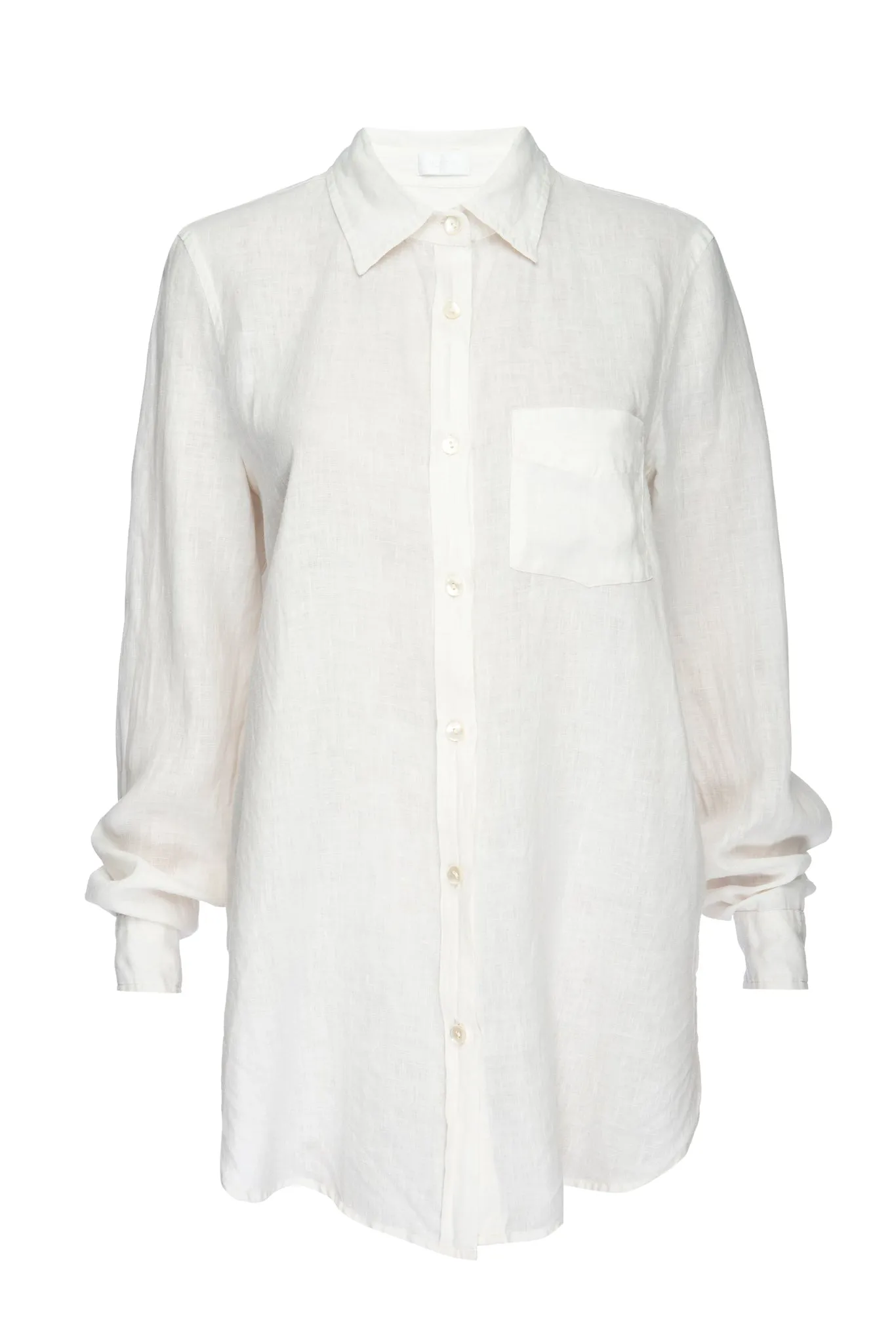 Monaco Linen Shirt - White Monday Swimwear