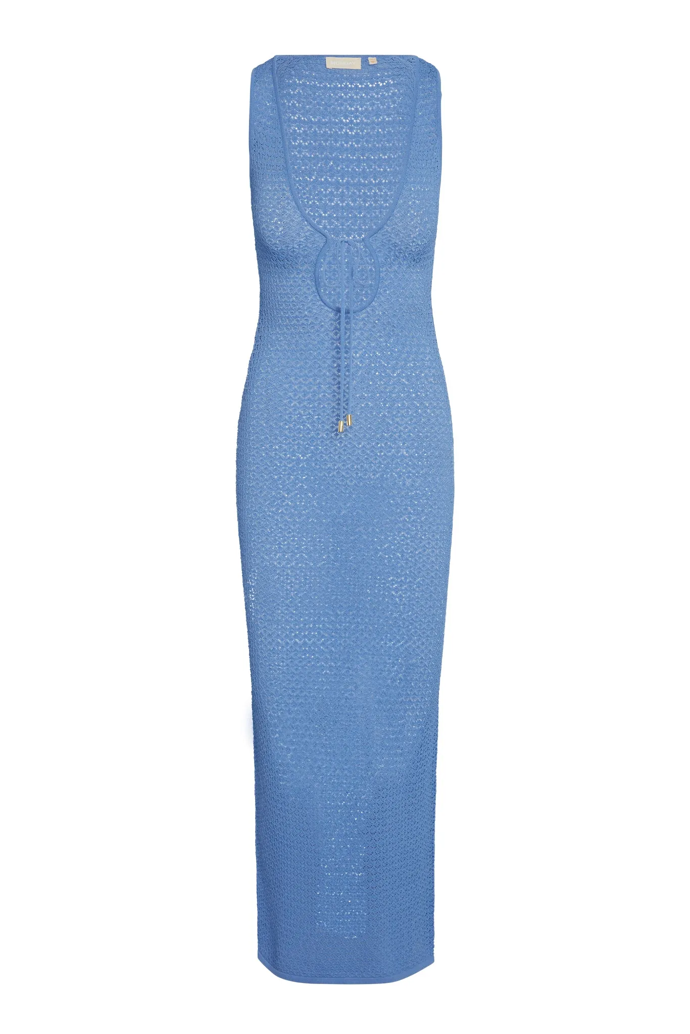 Monte Carlo Tie Dress - Azure Lace Crochet Monday Swimwear