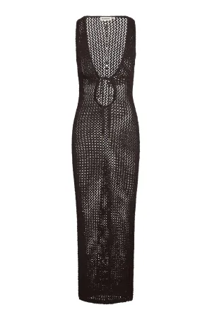 Monte Carlo Tie Dress - Espresso Petit Crochet Monday Swimwear