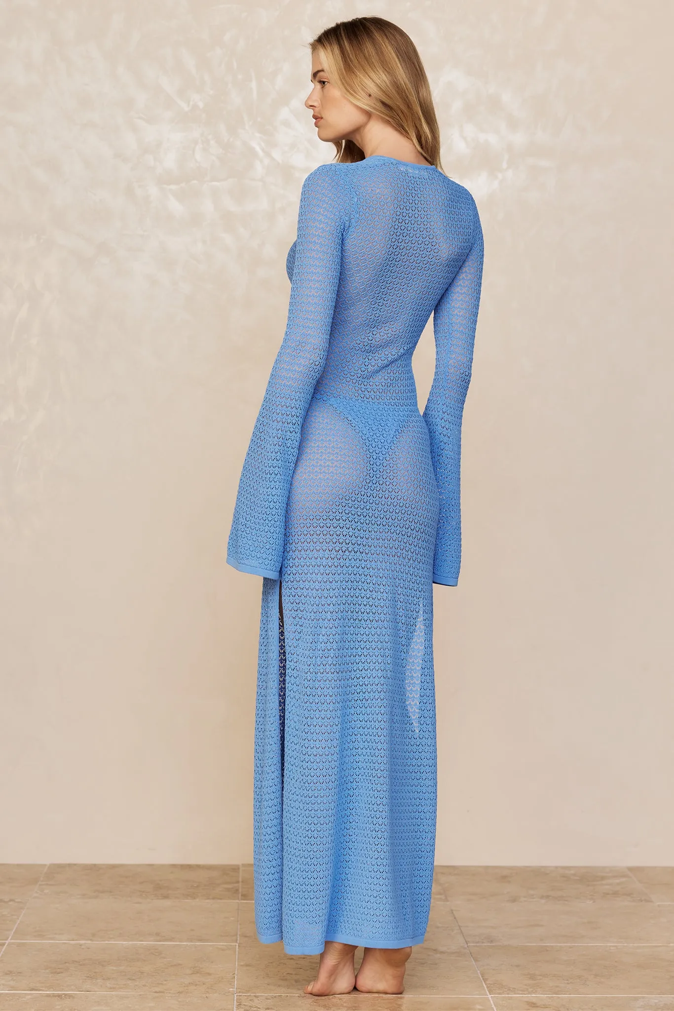 Montego Dress - Azure Lace Crochet Monday Swimwear