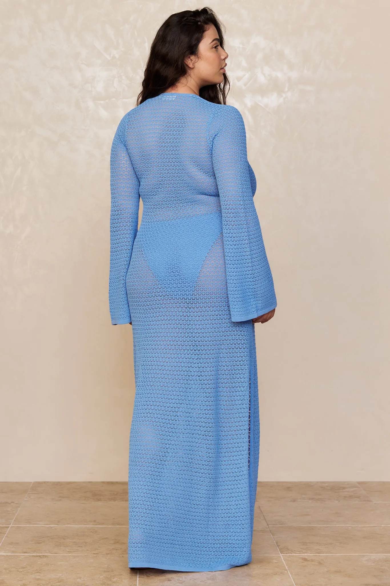 Montego Dress - Azure Lace Crochet Monday Swimwear