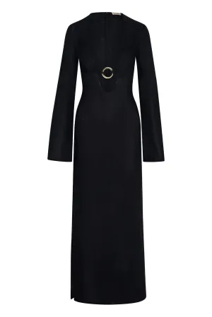 Montego Dress - Black Linen Monday Swimwear