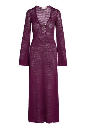Montego Dress - Eggplant Lace Crochet Monday Swimwear