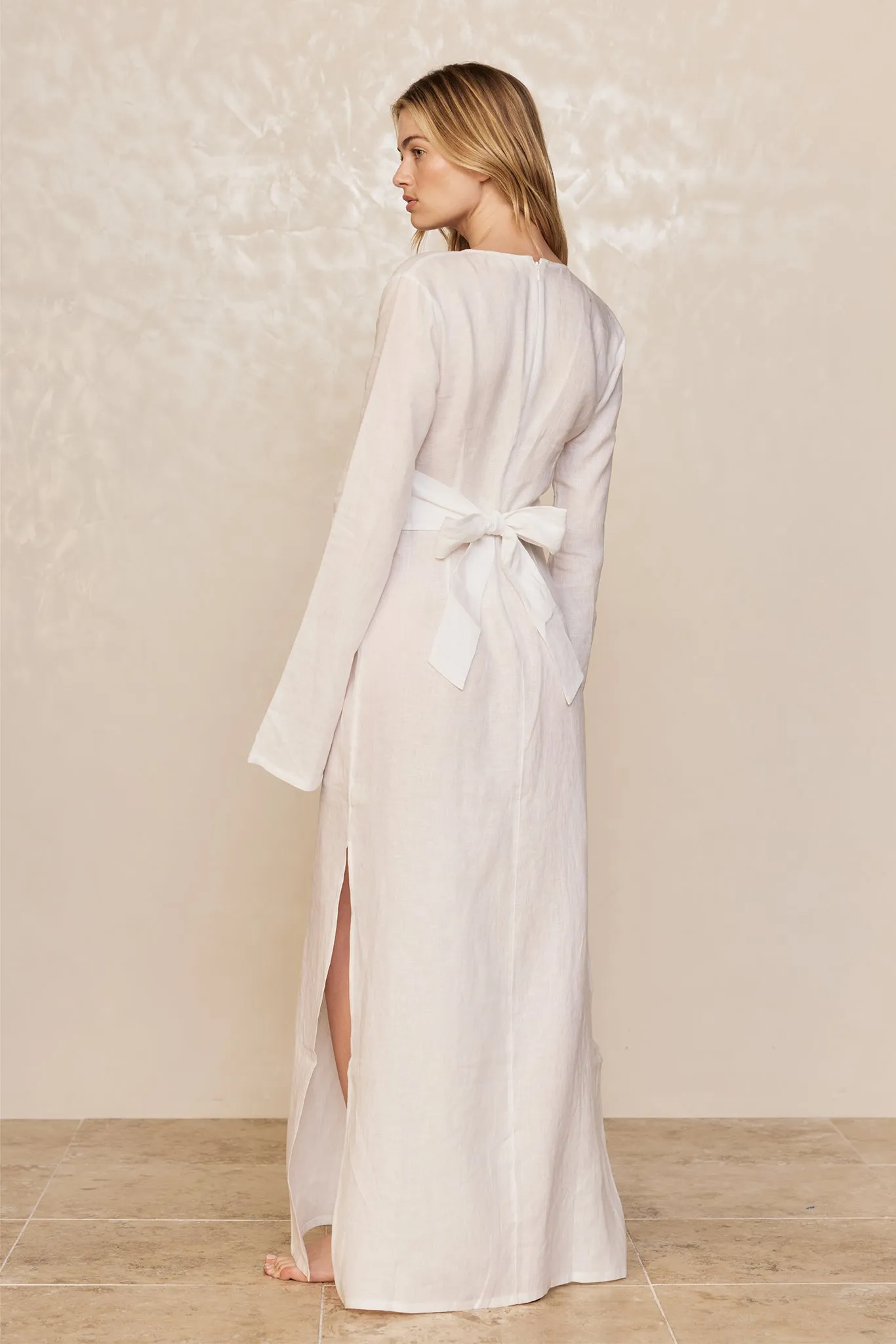 Montego Dress - White Linen Monday Swimwear