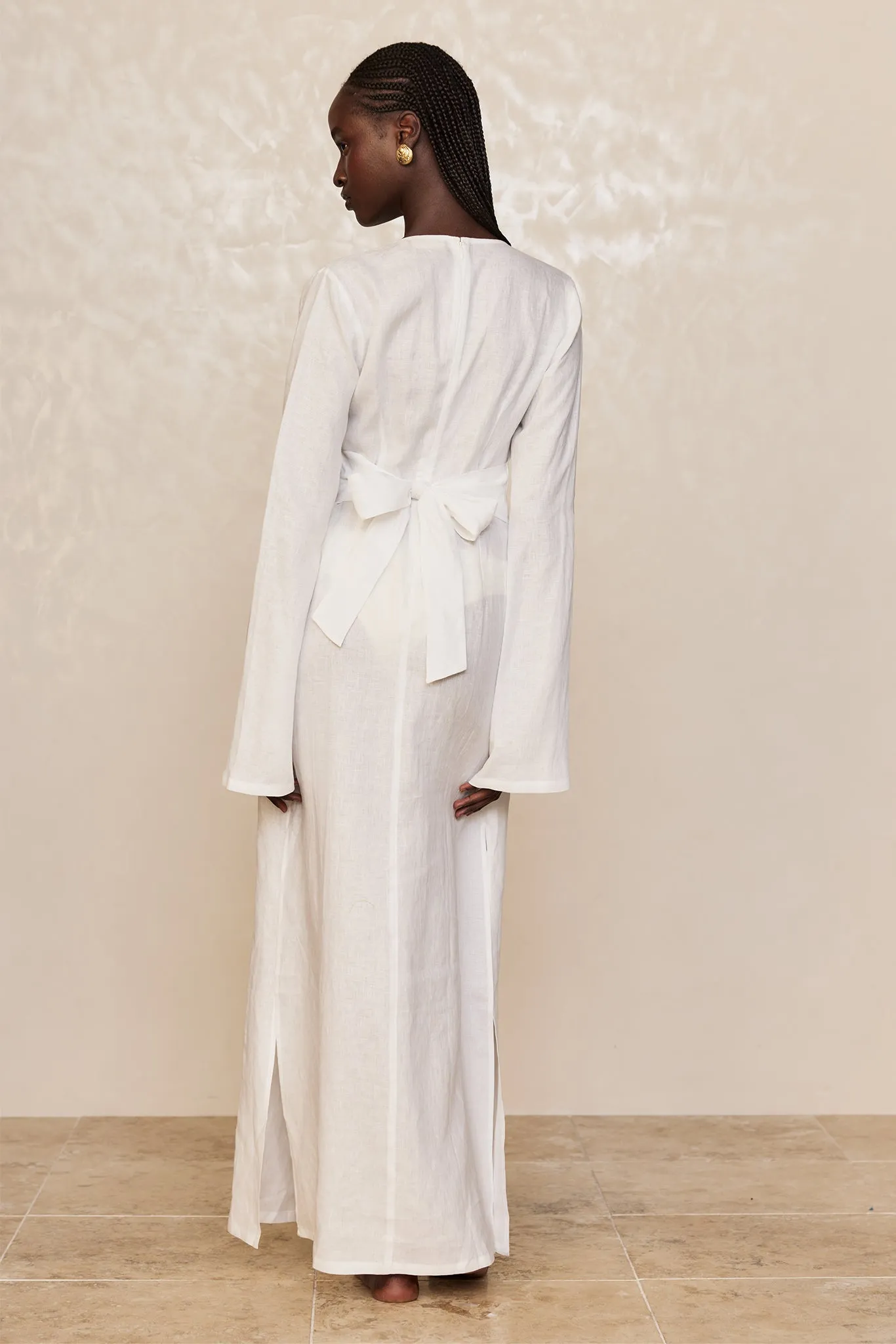 Montego Dress - White Linen Monday Swimwear