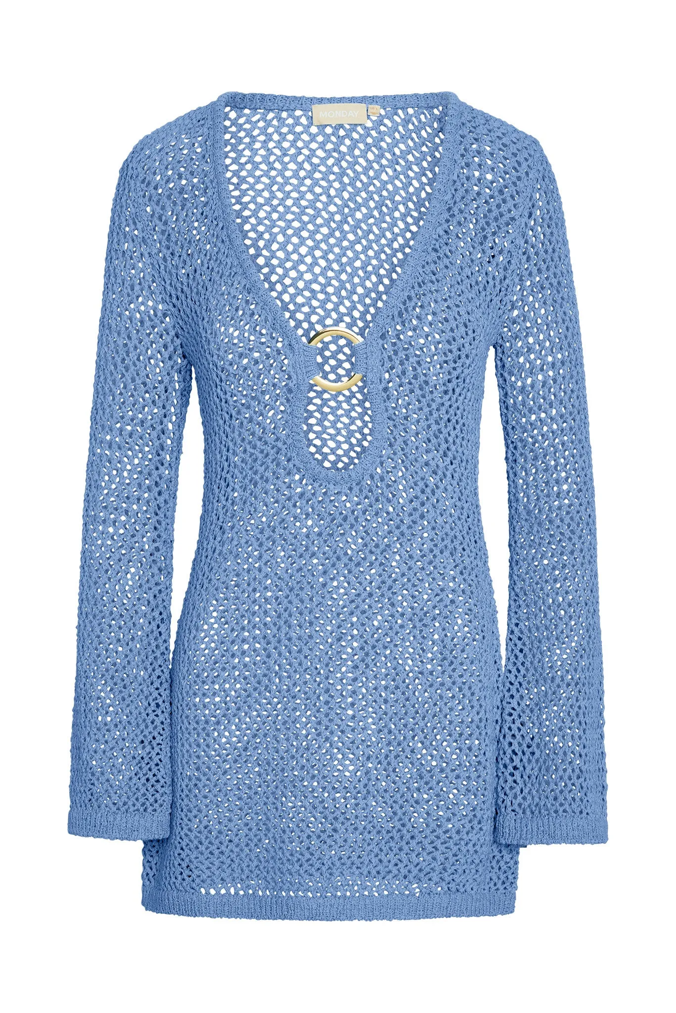 Montego Mini Dress - Azure Petit Crochet Monday Swimwear