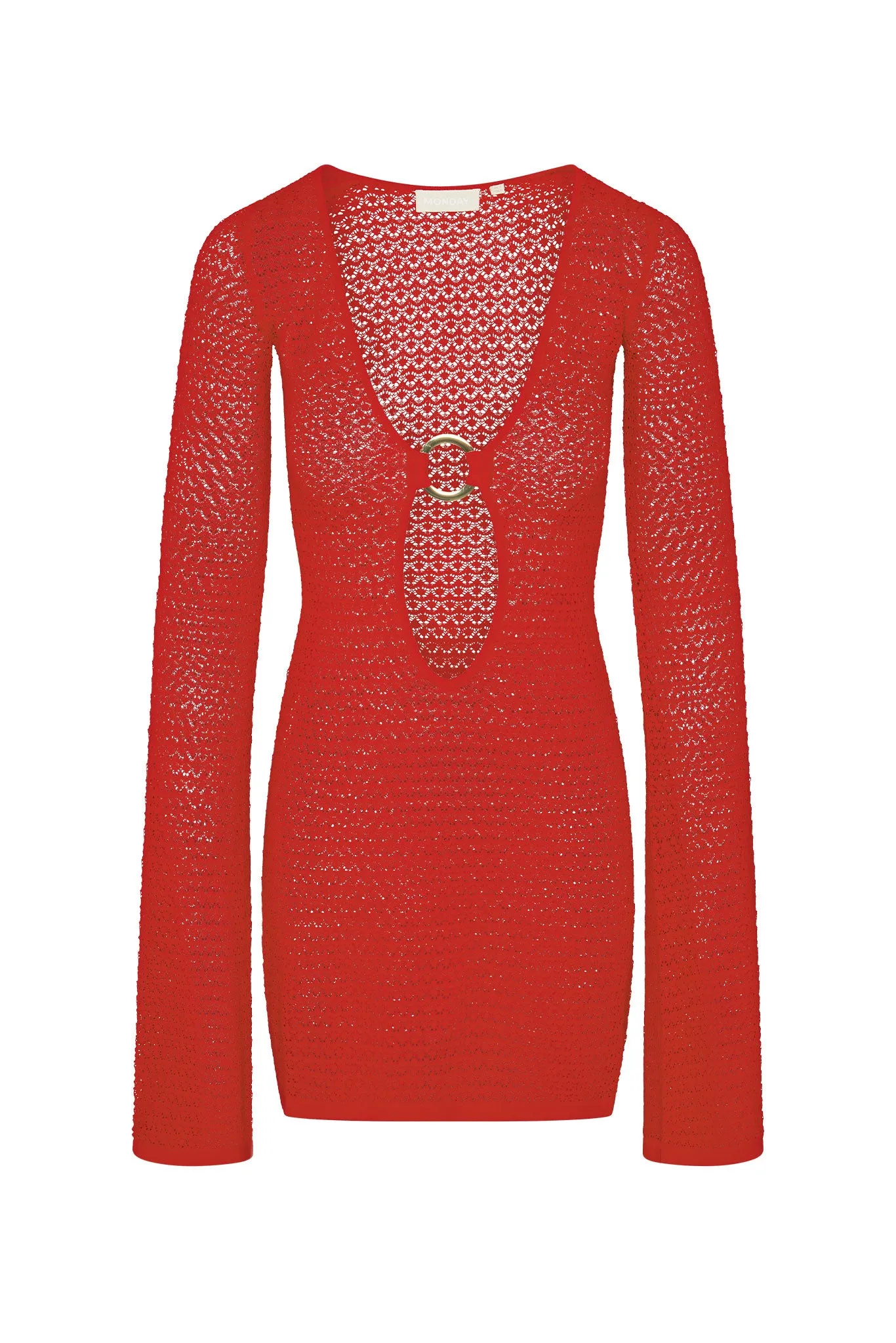 Montego Mini Dress - Chili Pepper Lace Crochet Monday Swimwear