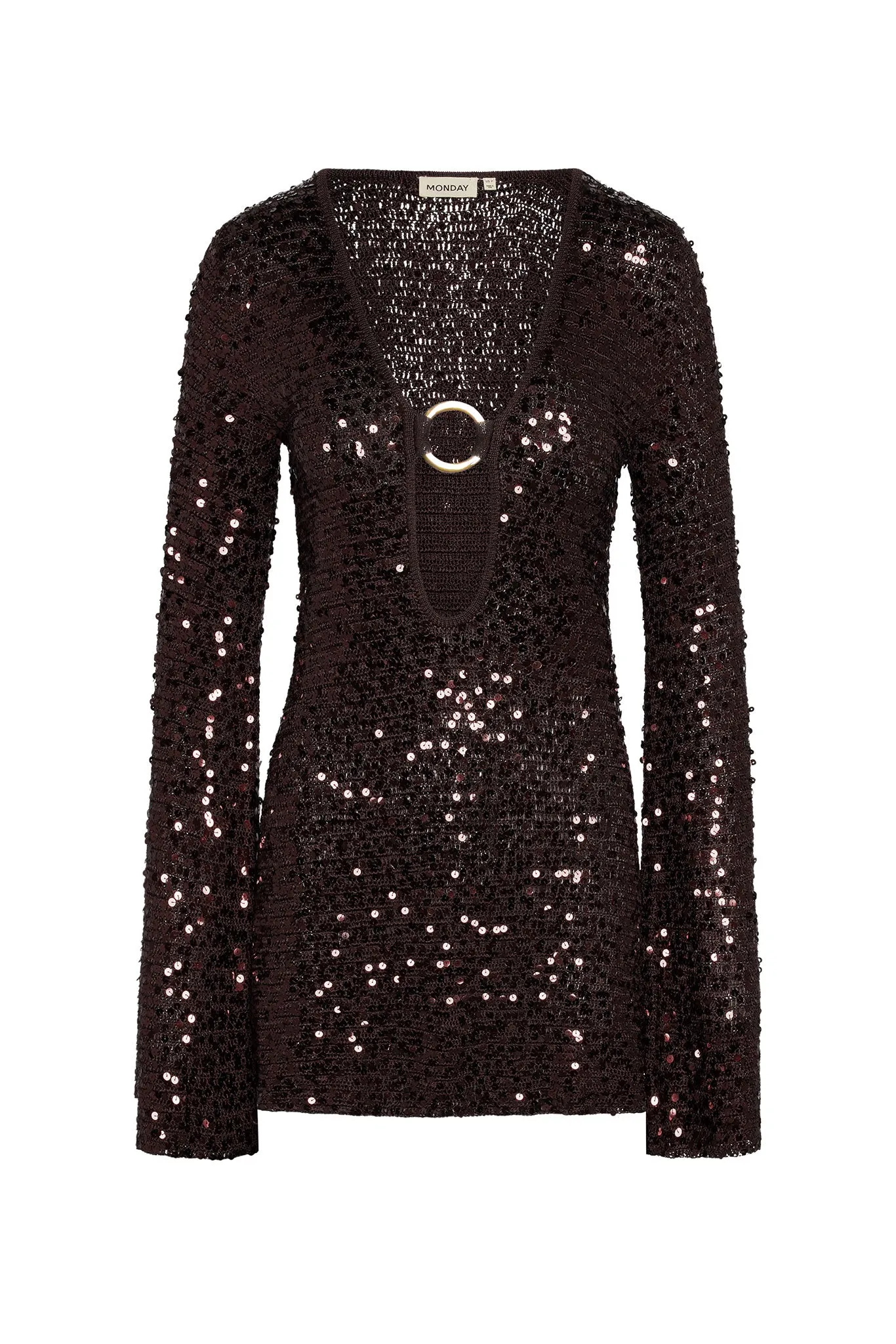 Montego Mini Dress - Espresso Sequin Monday Swimwear