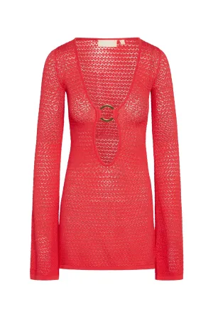 Montego Mini Dress - Strawberry Lace Crochet Monday Swimwear