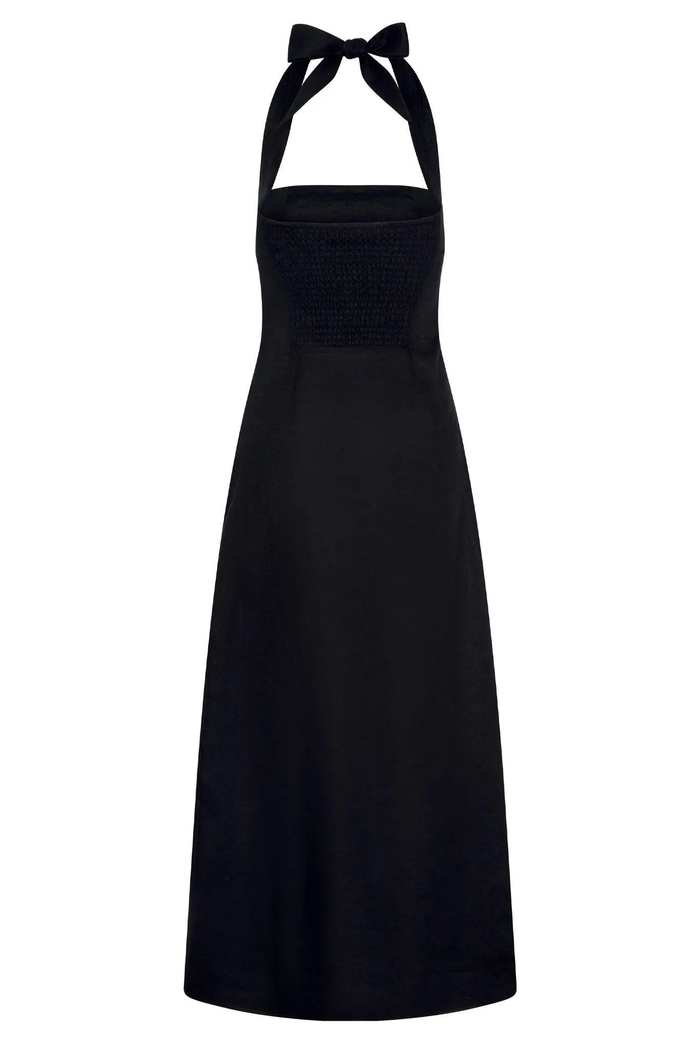 Montserrat Dress - Black Linen Monday Swimwear
