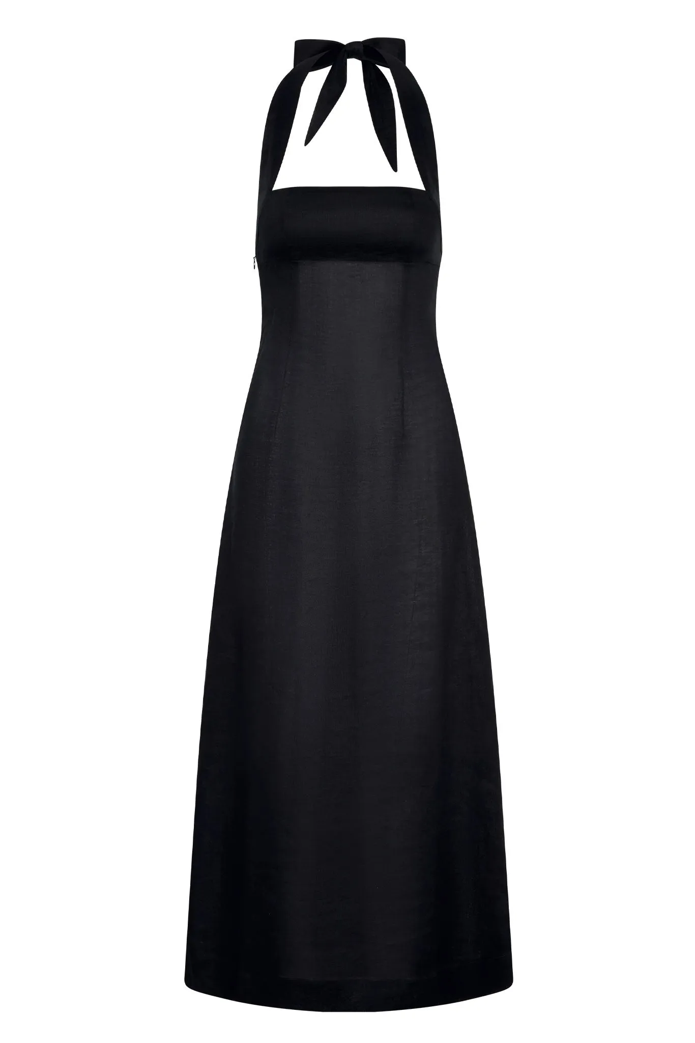 Montserrat Dress - Black Linen Monday Swimwear