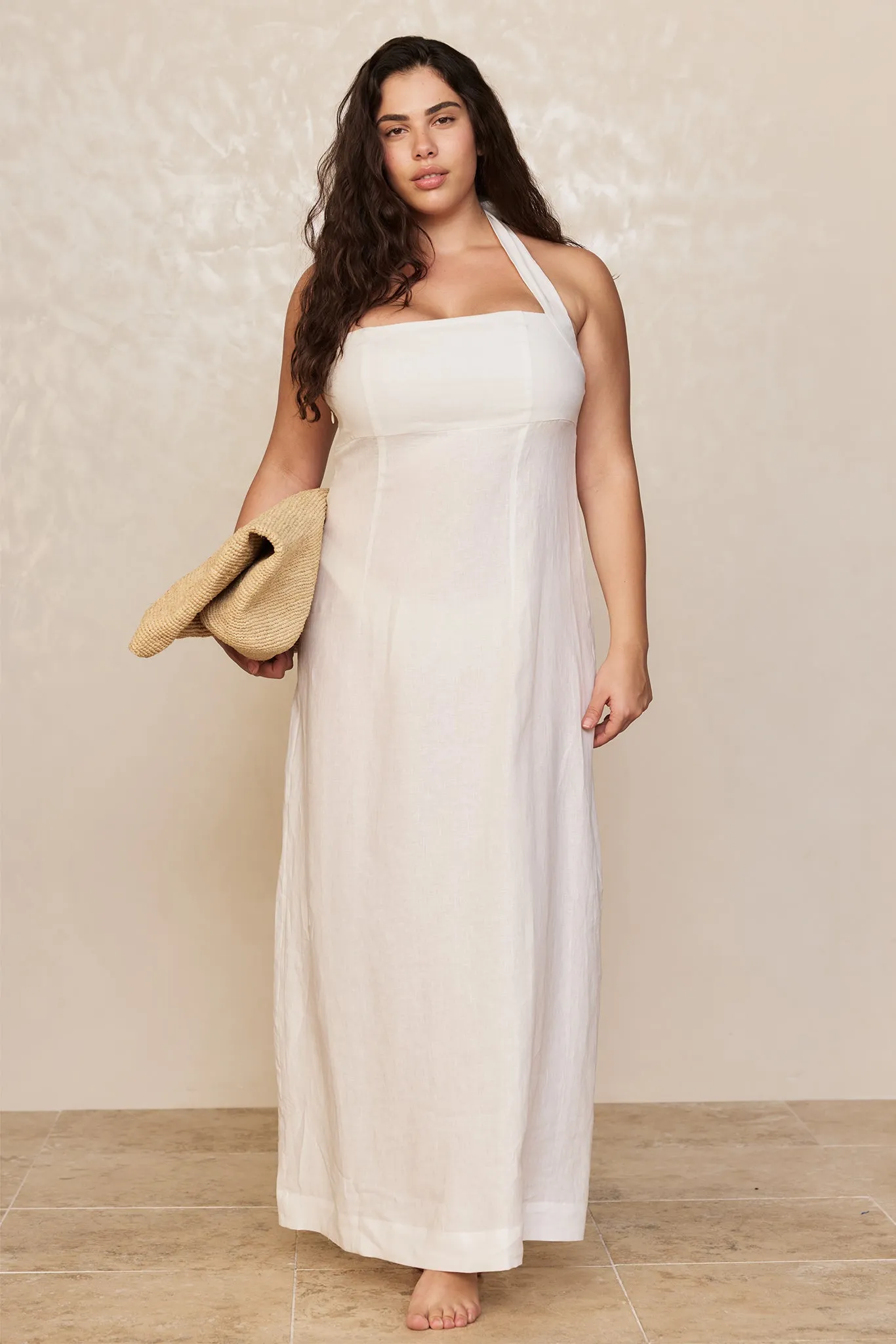 Montserrat Dress - White Linen Monday Swimwear