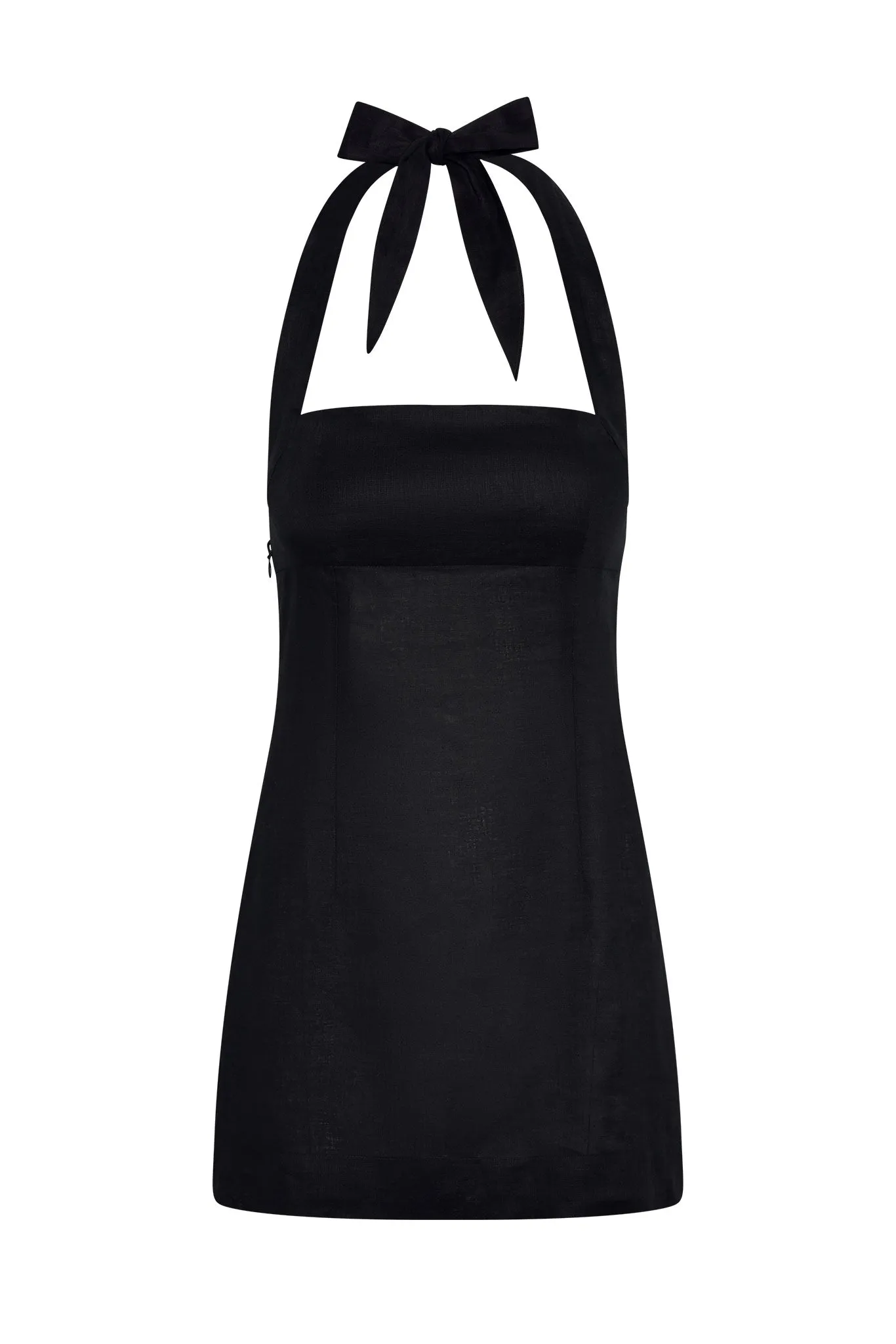 Montserrat Mini Dress - Black Linen Monday Swimwear