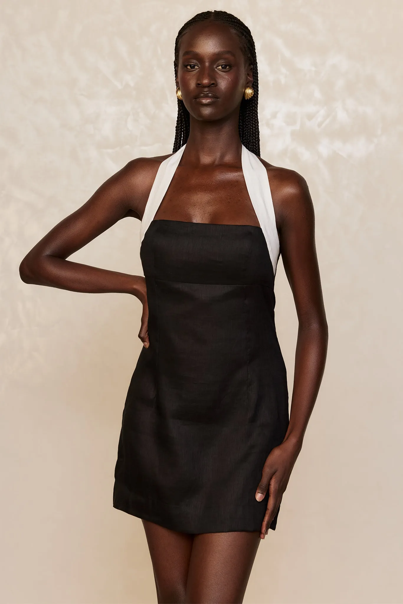 Montserrat Mini Dress - Black/White Monday Swimwear
