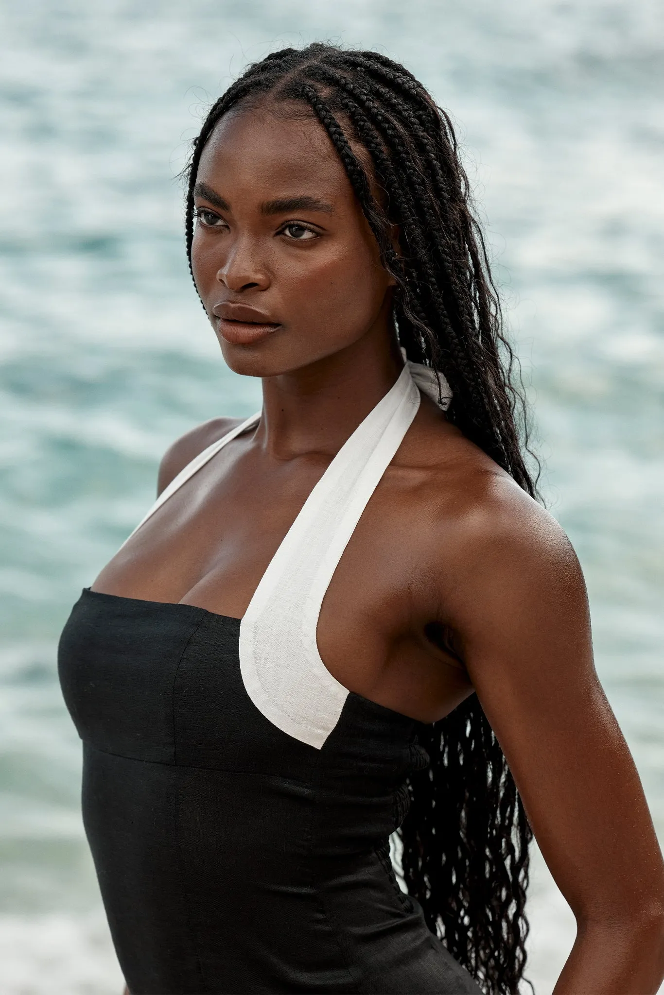 Montserrat Mini Dress - Black/White Monday Swimwear