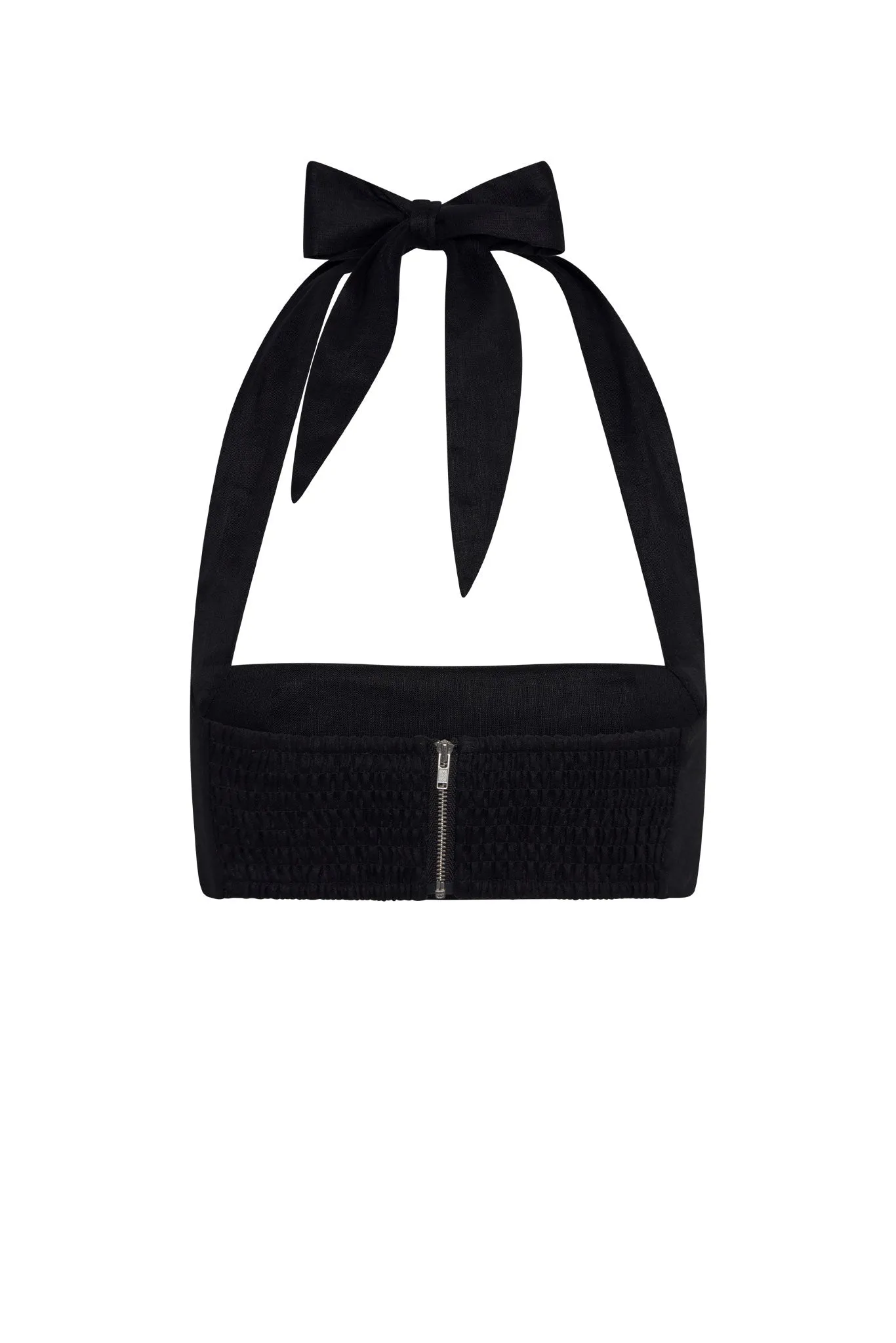 Montserrat Top - Black Linen Monday Swimwear