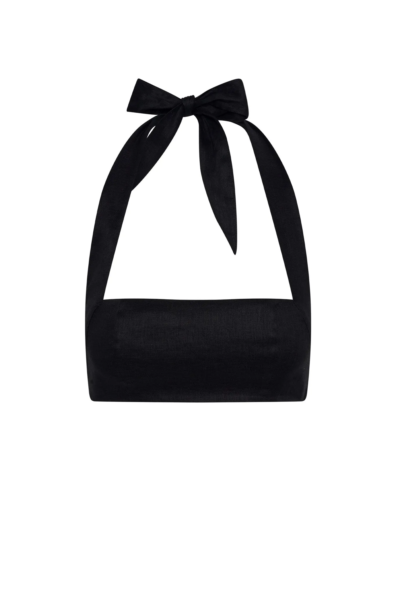 Montserrat Top - Black Linen Monday Swimwear