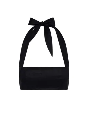 Montserrat Top - Black Linen Monday Swimwear