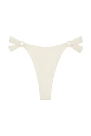 Morocco Bottom - Ivory w/ Pearl Ring Monday Swimwear