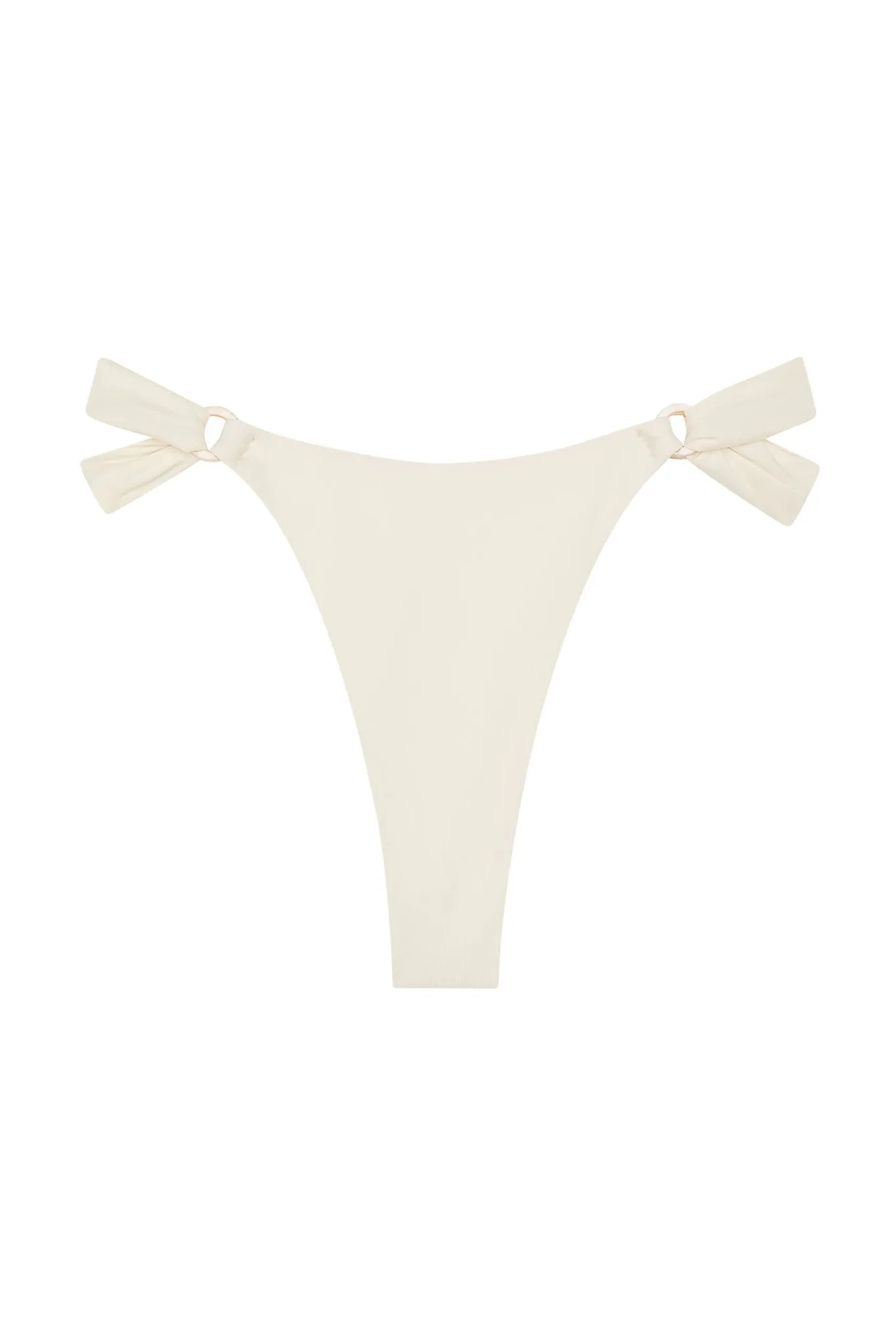 Morocco Bottom - Ivory w/ Pearl Ring Monday Swimwear