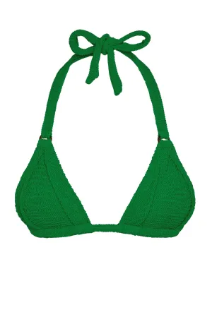 Morocco Top - Palm Green Crinkle Monday Swimwear
