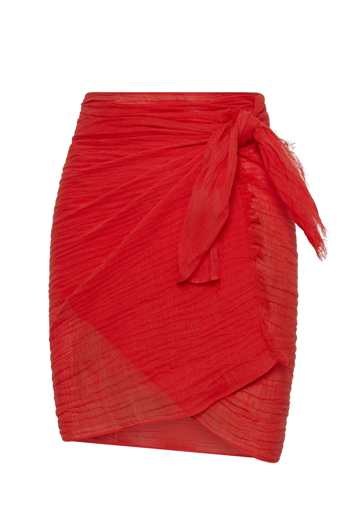 Mykonos Sarong - Chili Pepper Crinkle Monday Swimwear