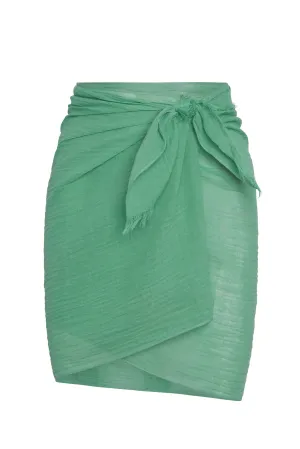 Mykonos Sarong - Pond Crinkle Linen Monday Swimwear