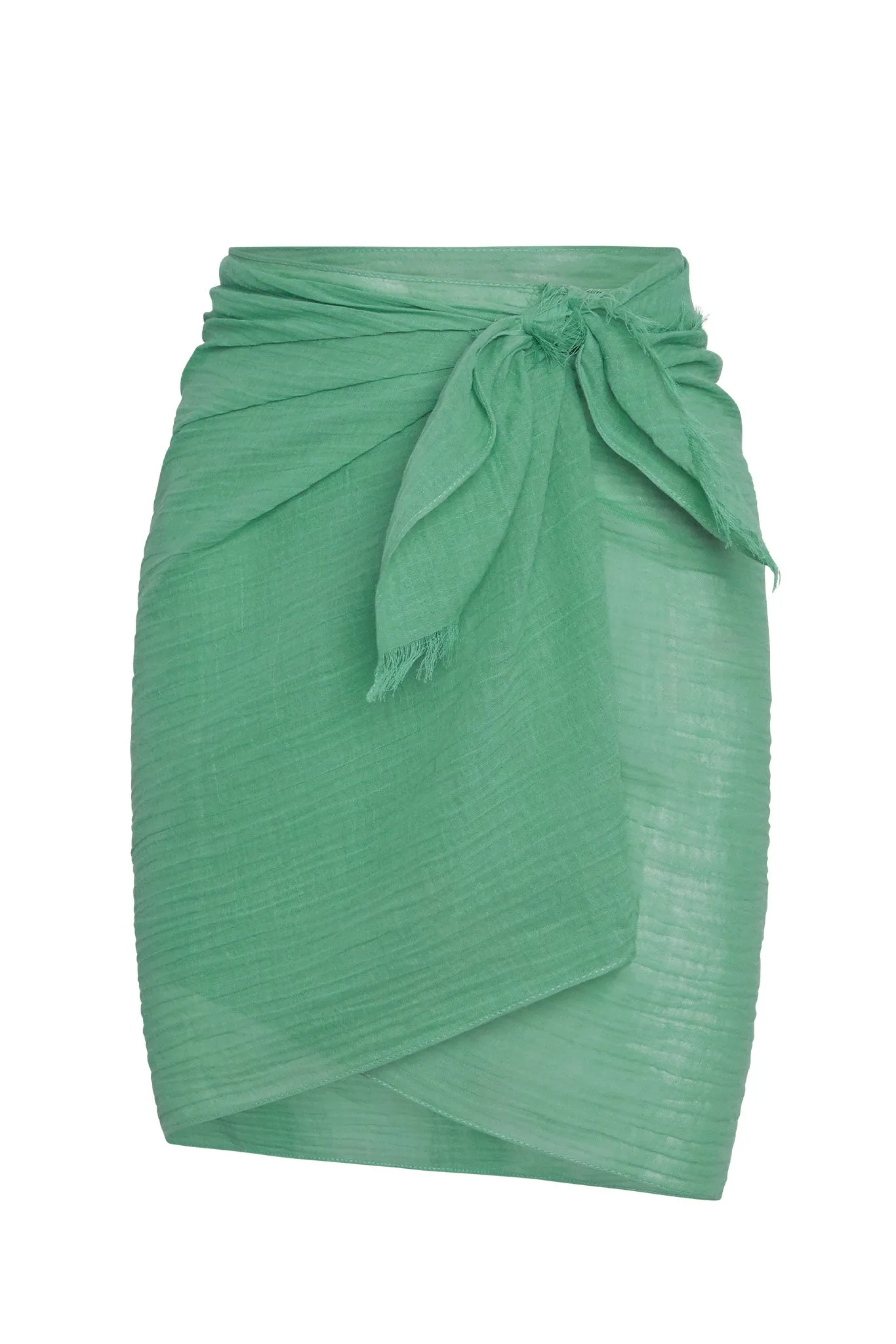 Mykonos Sarong - Pond Crinkle Linen Monday Swimwear