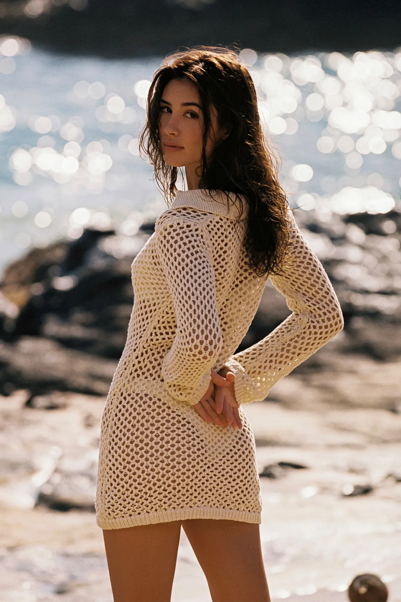 Newport Dress - Ivory Crochet Monday Swimwear