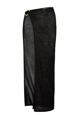 Palermo Skirt - Black Lace Crochet Monday Swimwear