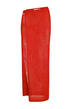 Palermo Skirt - Chili Pepper Lace Crochet Monday Swimwear