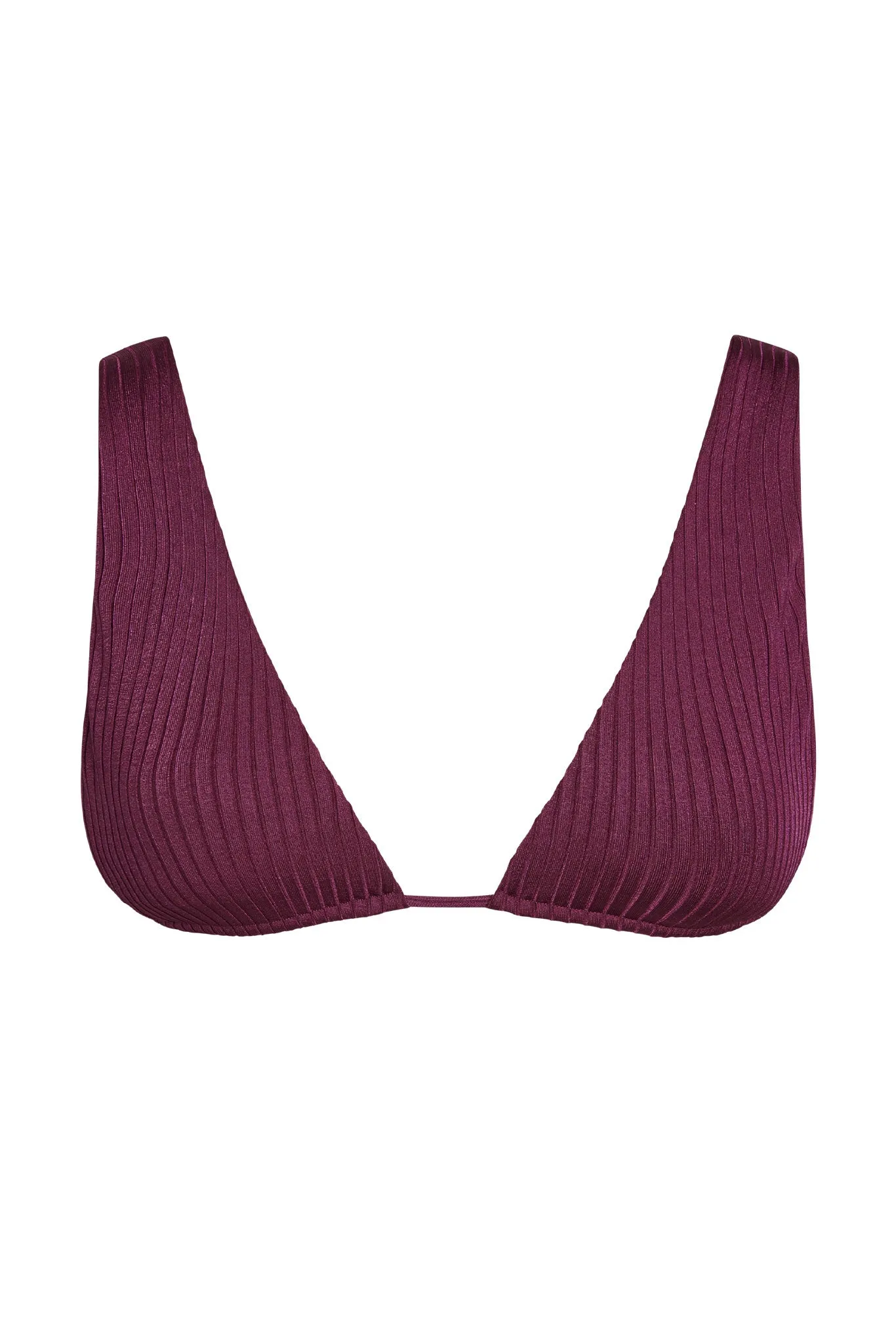 Palm Springs Top - Eggplant Wide Rib Monday Swimwear