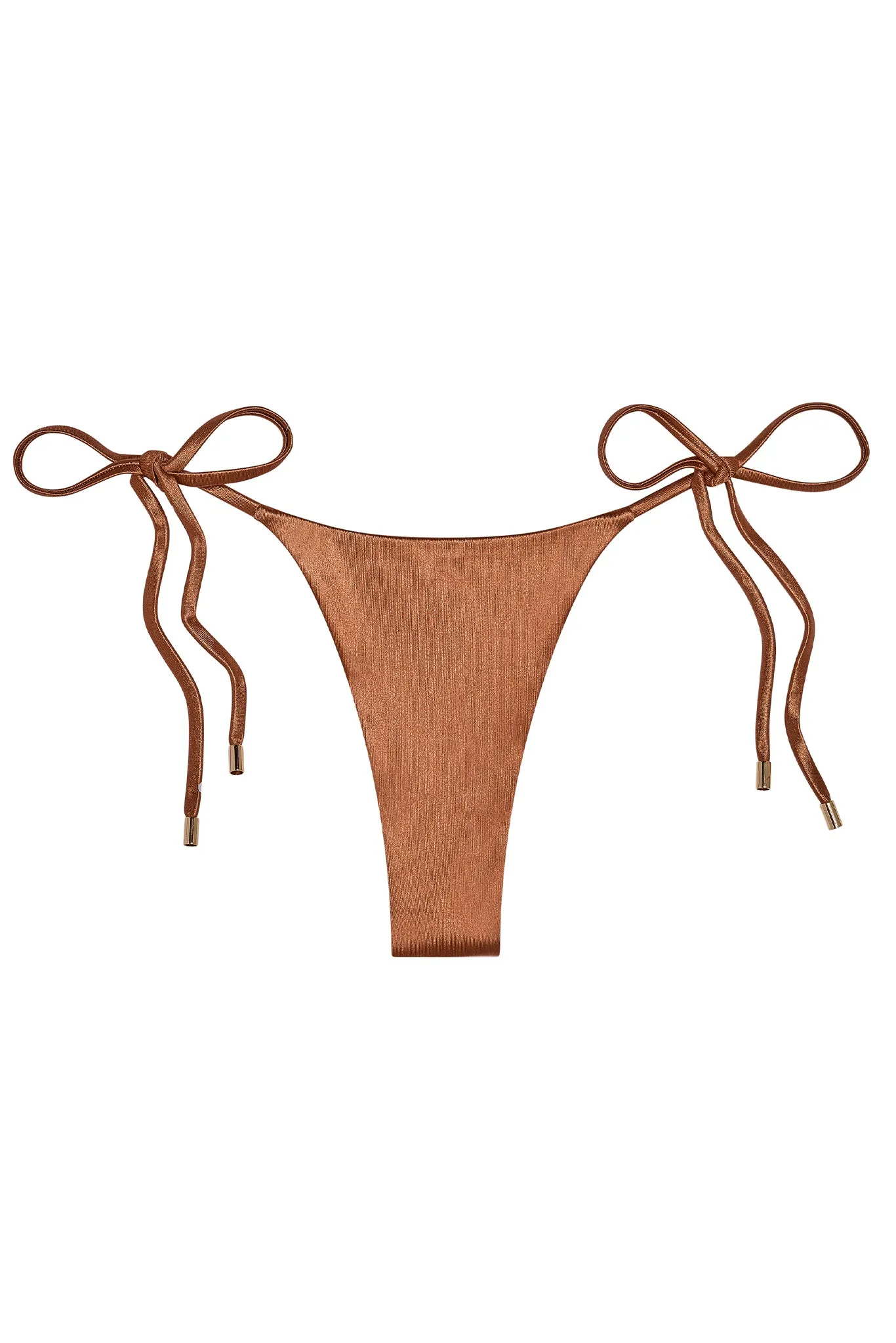 Palma Bottom - Bronze Shiny Jersey Monday Swimwear