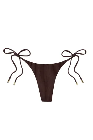 Palma Bottom - Espresso Wide Rib Monday Swimwear