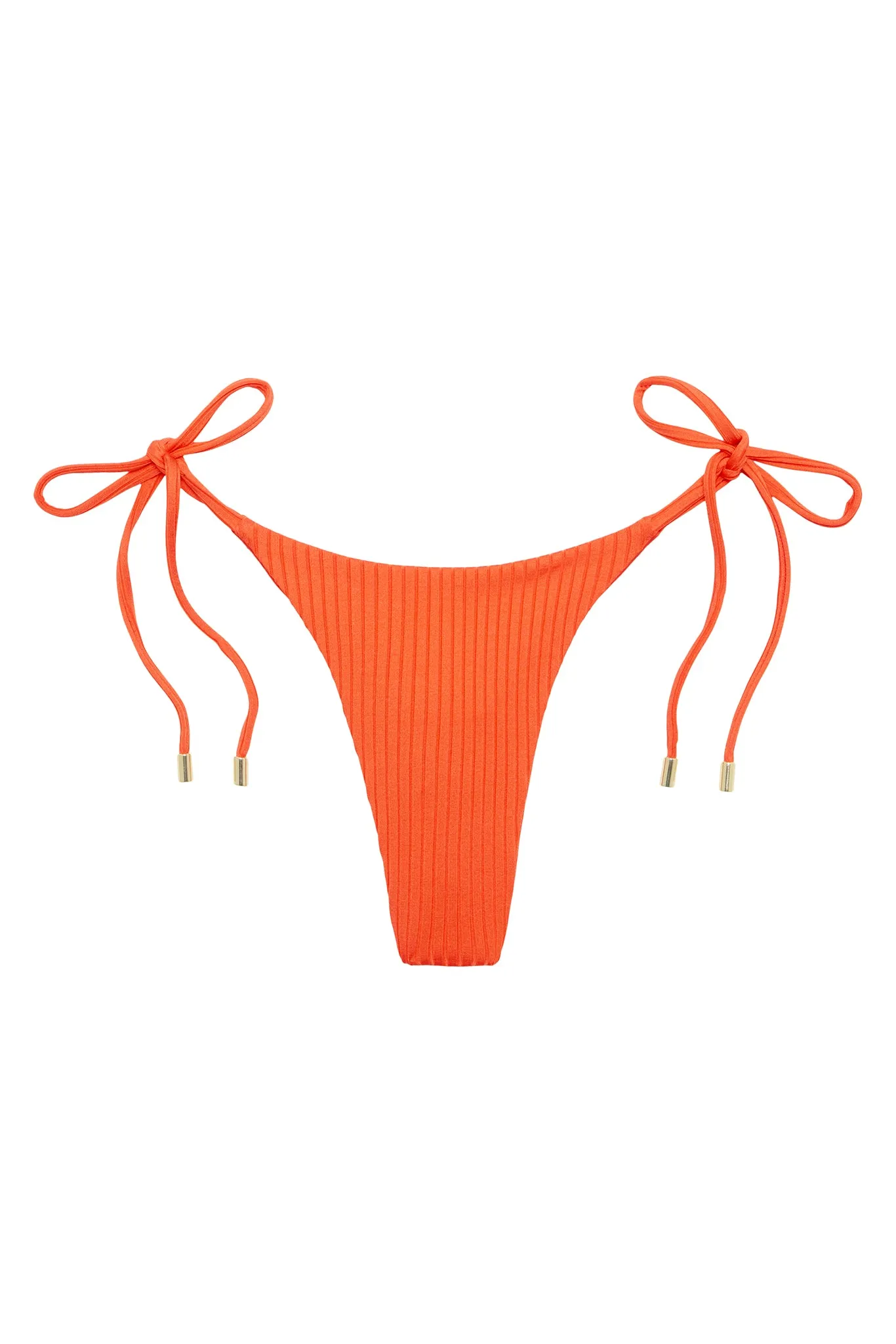 Palma Bottom - Papaya Wide Rib Monday Swimwear