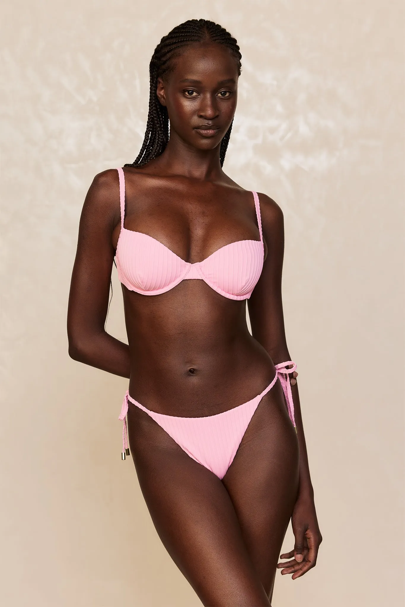 Palma Thong - Cherry Blossom Matte Rib Monday Swimwear