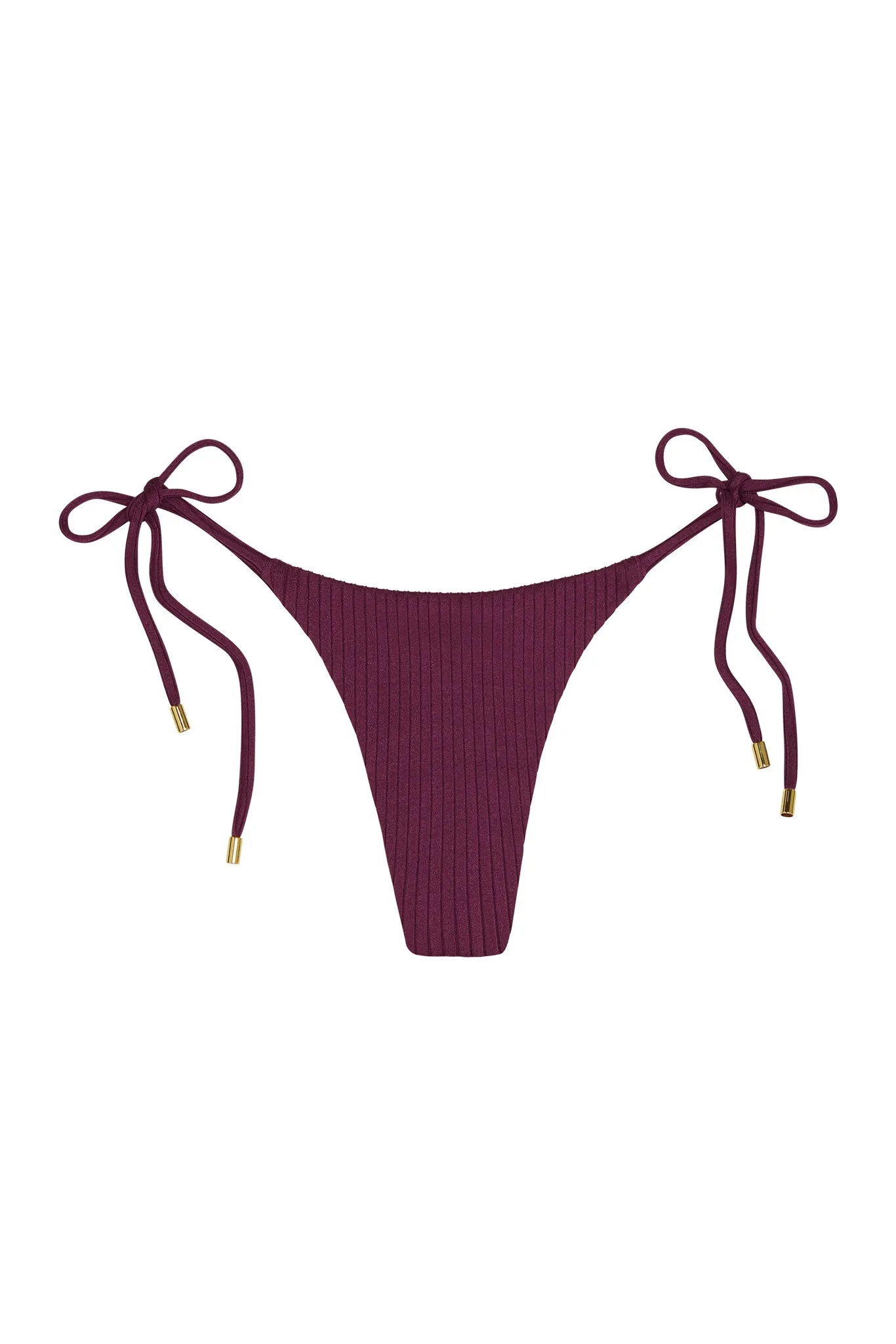 Palma Thong - Eggplant Wide Rib Monday Swimwear