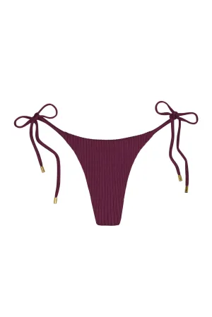 Palma Thong - Eggplant Wide Rib Monday Swimwear