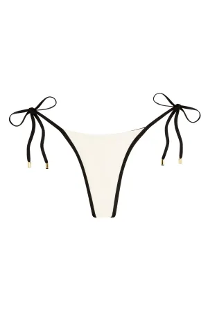 Palma Thong - Ivory/Black Monday Swimwear