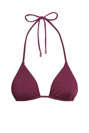 Palma Top - Eggplant Wide Rib Monday Swimwear