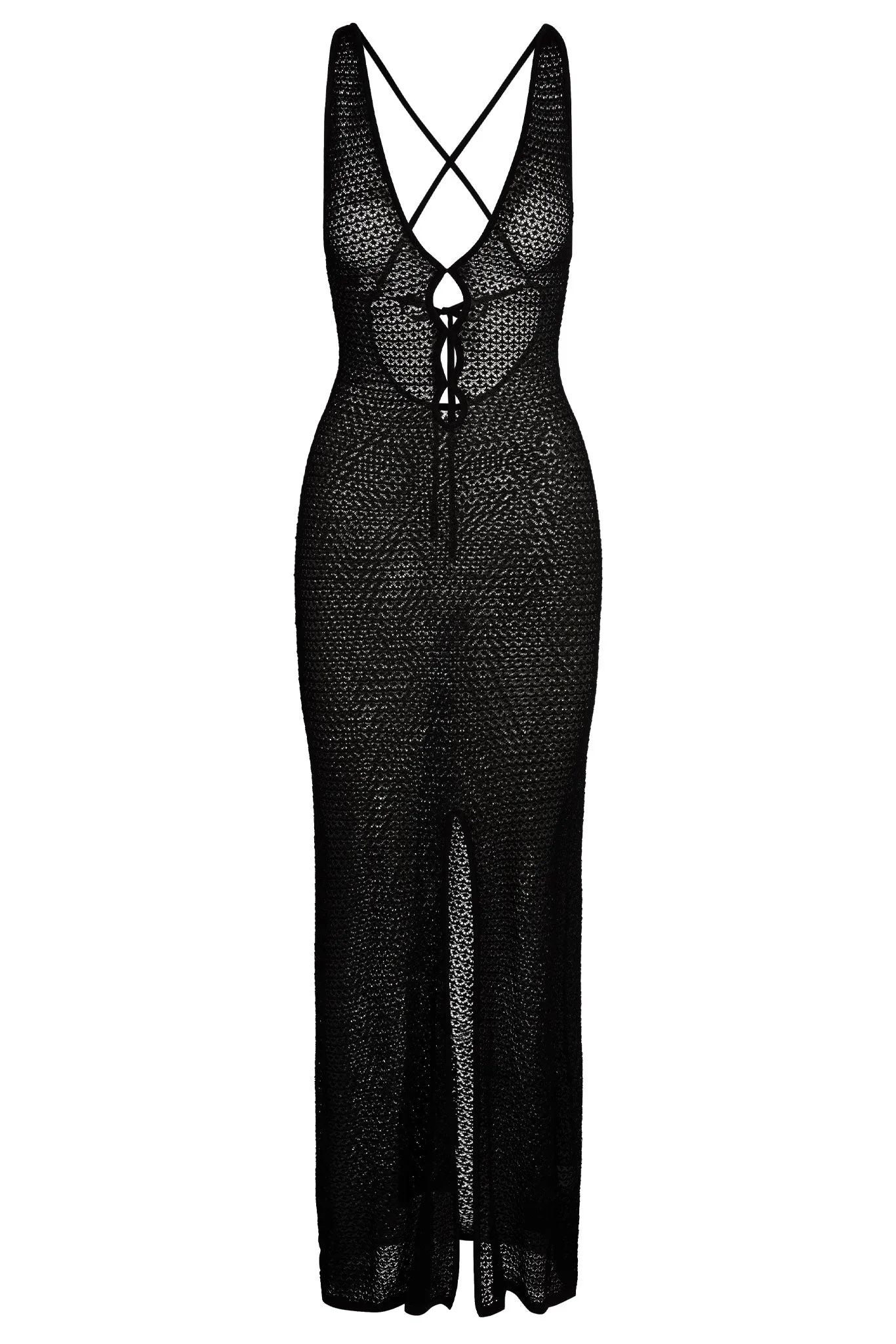 Ramatuelle Dress - Black Lace Crochet Monday Swimwear