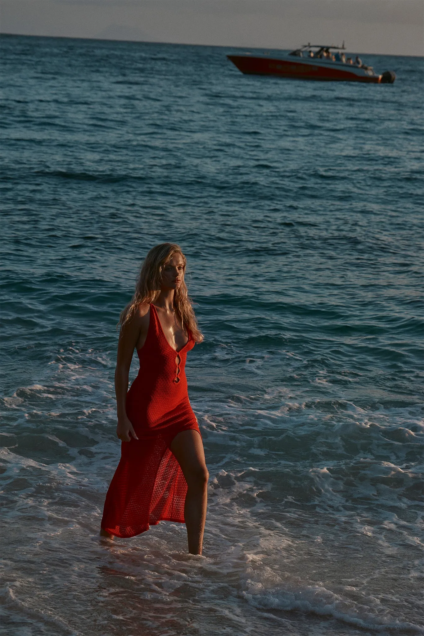 Ramatuelle Dress - Chili Pepper Lace Crochet Monday Swimwear