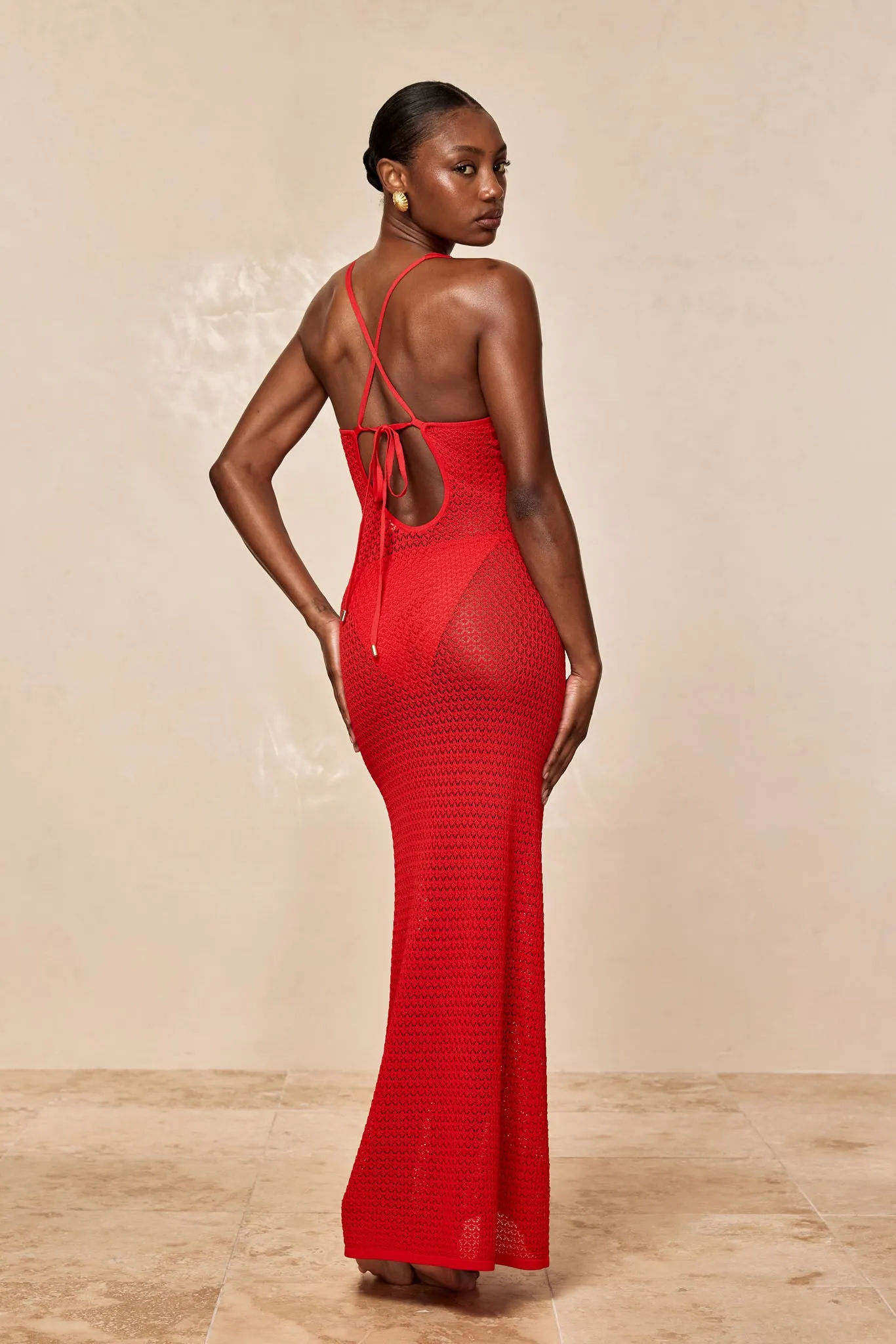 Ramatuelle Dress - Chili Pepper Lace Crochet Monday Swimwear