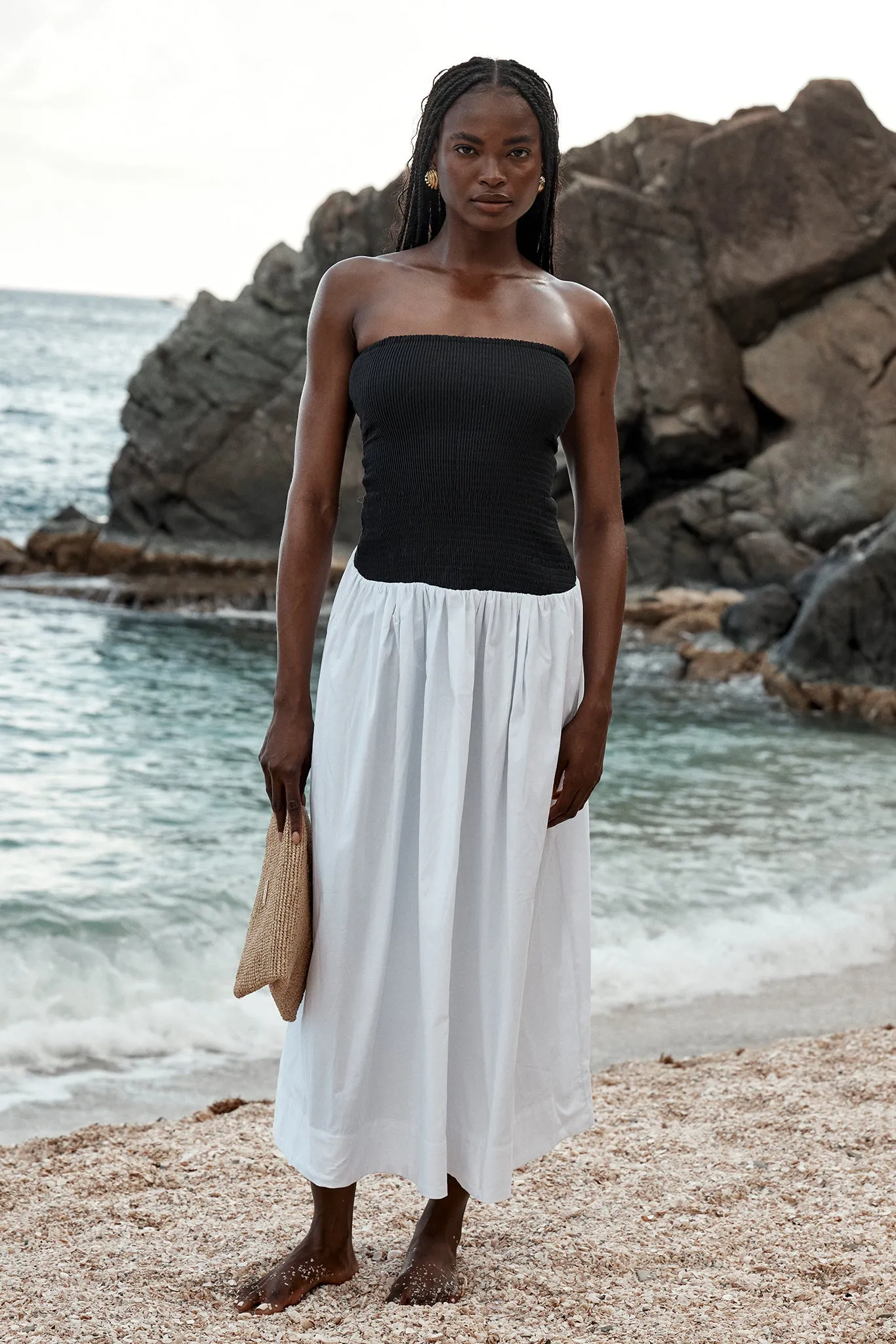 Rio Dress - White/Black Monday Swimwear