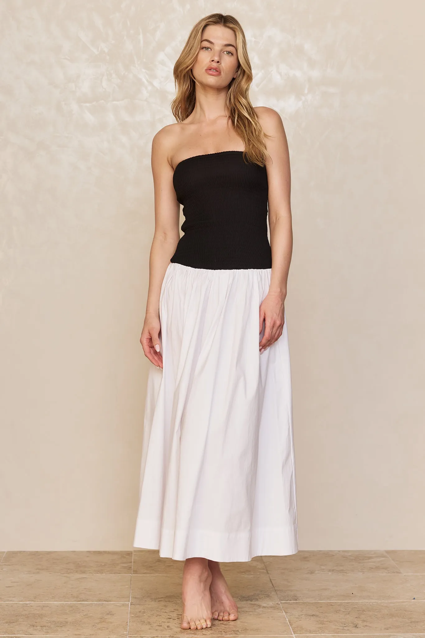 Rio Dress - White/Black Monday Swimwear