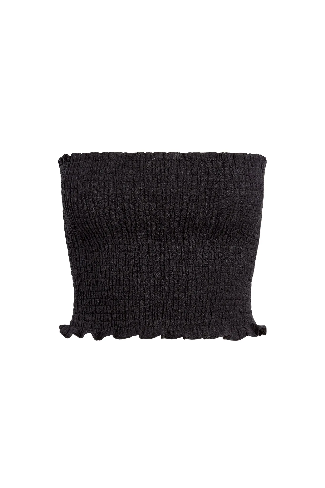Rio Top - Black Crinkle Linen Monday Swimwear