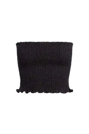 Rio Top - Black Crinkle Linen Monday Swimwear