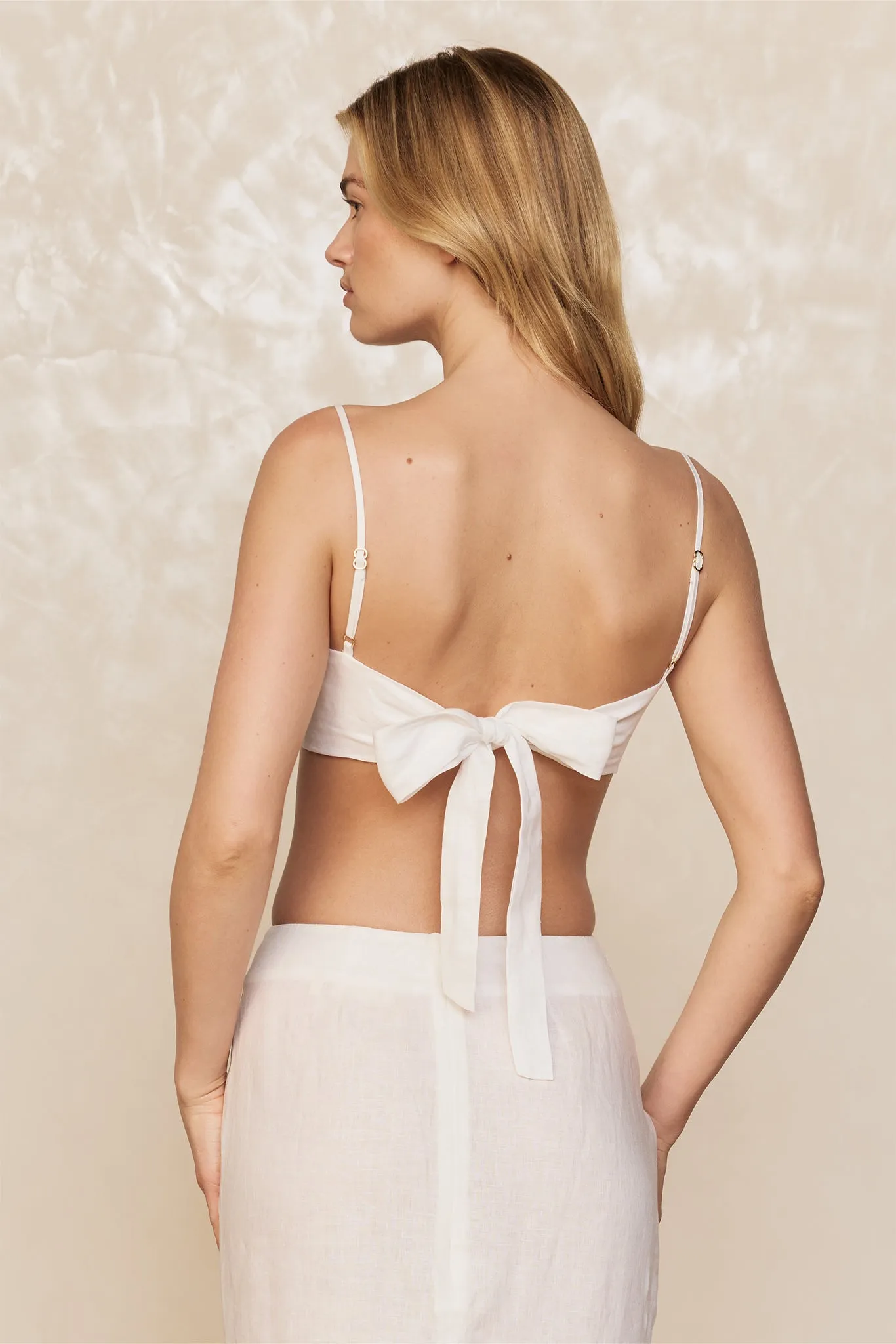 San Diego Top - White Linen Monday Swimwear
